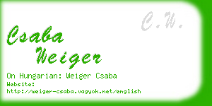 csaba weiger business card